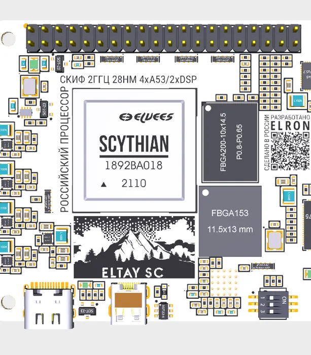 Компания «Элрон» представила полностью российский одноплатный компьютер на процессоре «СКИФ» - 1
